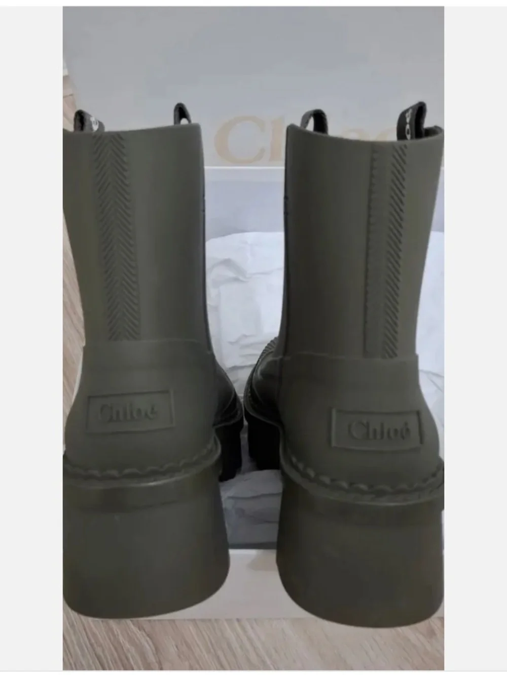 Chloe Raina Rain Boots Leaf Size 41 EU / US 11 NWT $595